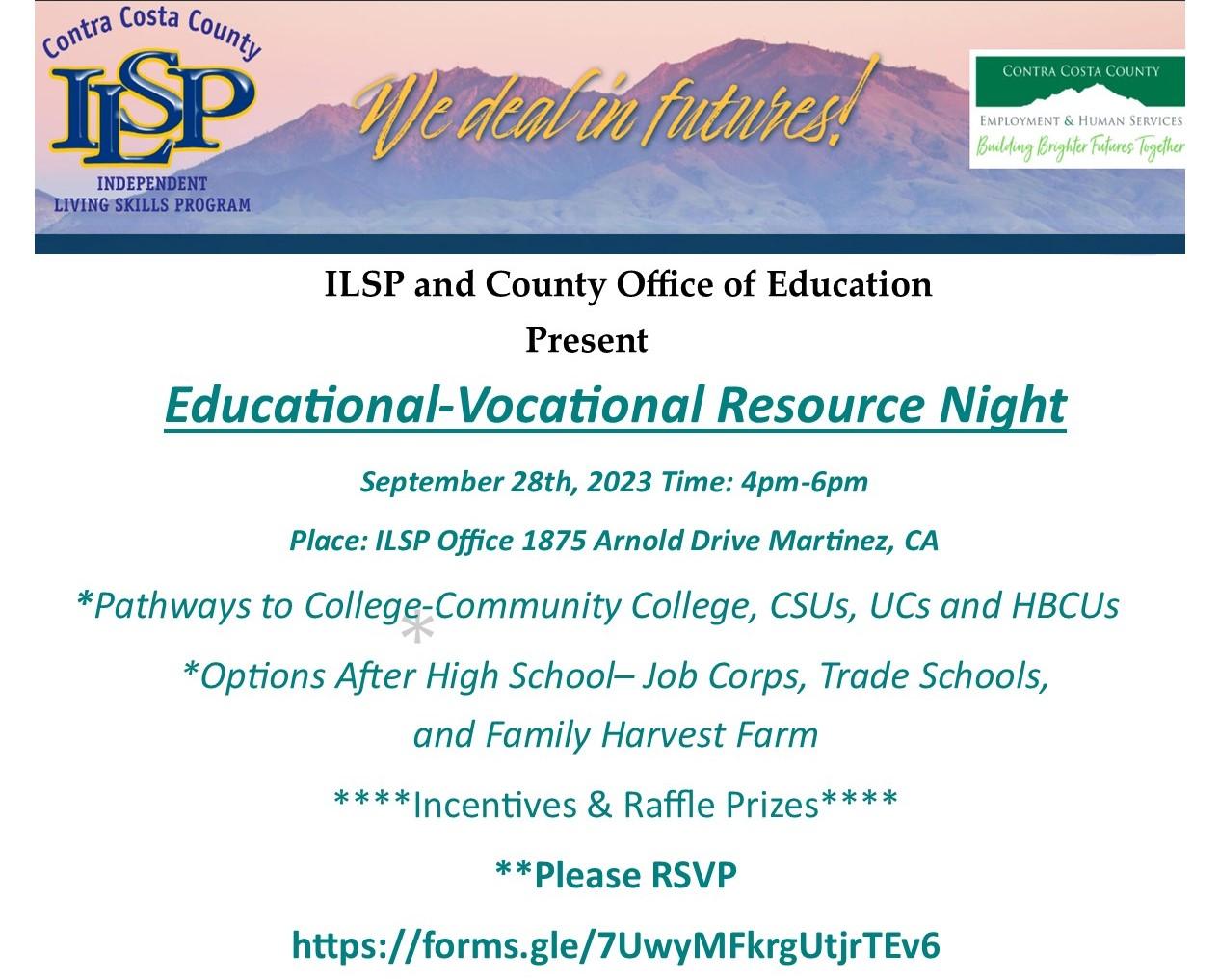 Featured image for “Sept 28th Educational-Vocational Resource Night”